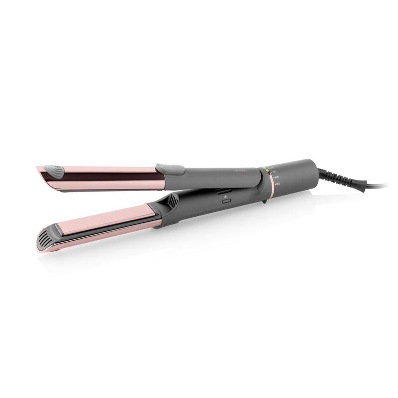Plancha Y Rizador De Pelo Eta Eta132390000 Fenité Exclusive 2 En 1, 1700 W, Gris Rosa