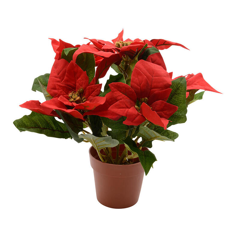 Planta Artificial Flor De Pascua, Ø27x27cm, Basics