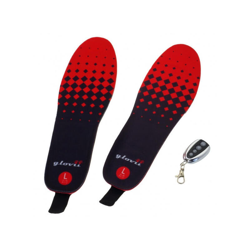 Plantillas Calefactado Para Zapatos Glovii Gw2l (41 42 43 44 45 46 - Negro Y Rojo)