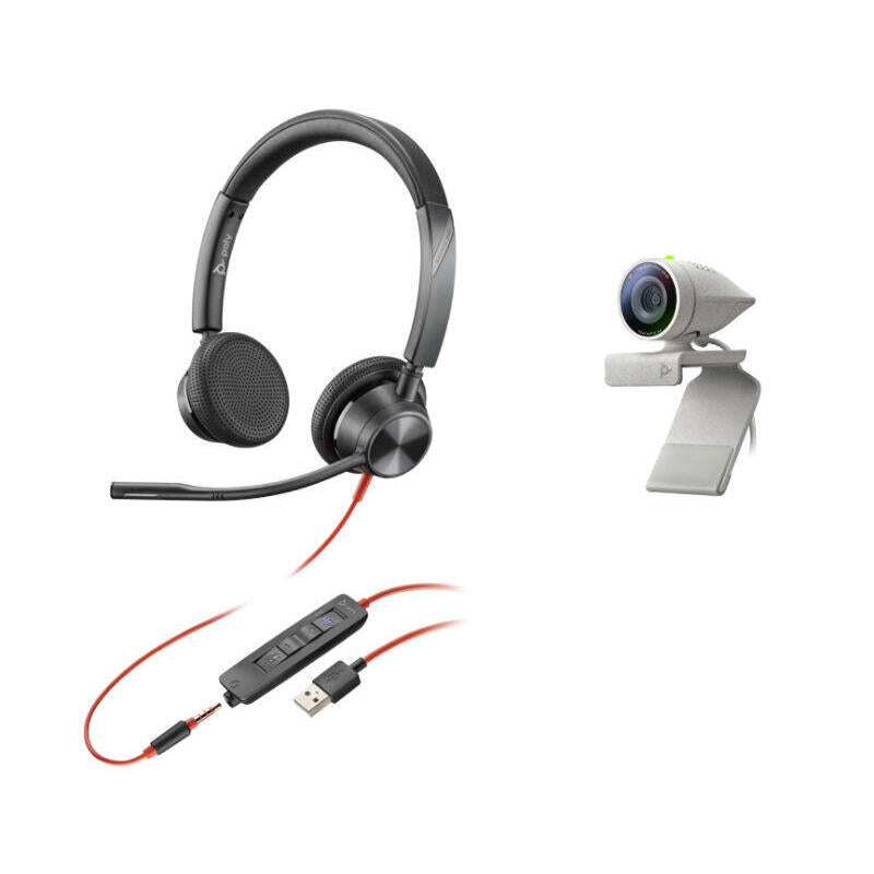 Plantronics Poly Studio P5 Kit With Blackwire 332cámara Web Y Auriculares O Altavoces Manos Libres Profesionales