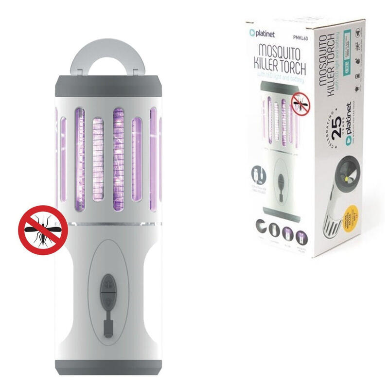 Platinet Antorcha Antimosquitos Con Luz Led Bateria 1800mah Pmkl60
