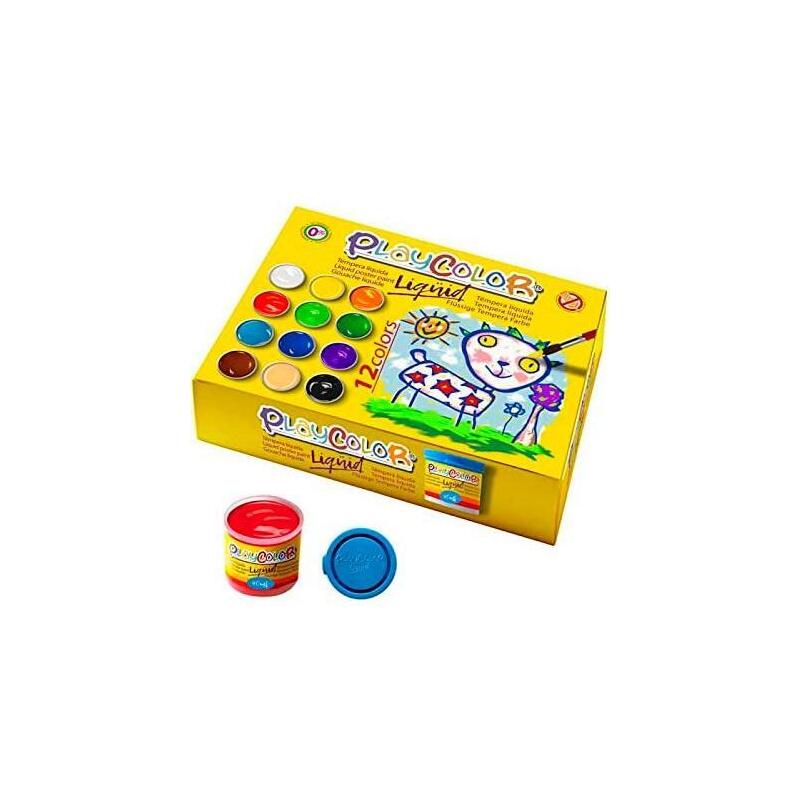Playcolor Set 12 Botes Témpera Líquida Básic 40ml C/Surtidos