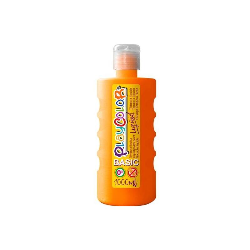 Playcolor Témpera Líquida Basic Botella 1000ml Naranja