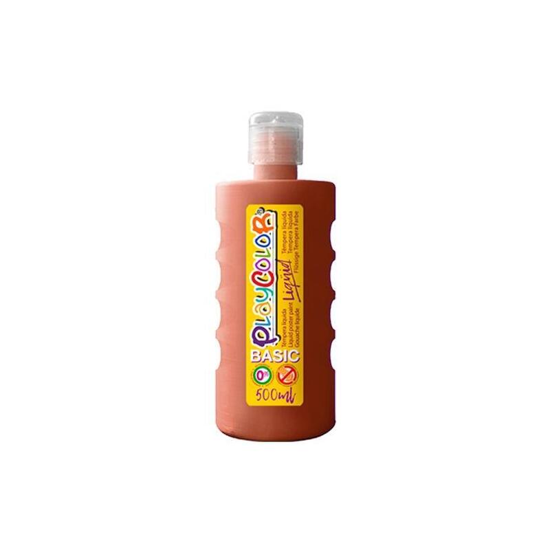 Playcolor Témpera Líquida Basic Botella 500ml Marrón
