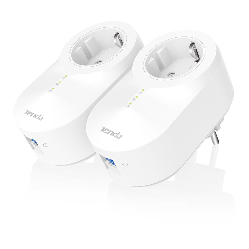 Plc/Powerline Tenda Ph6 Kit 1000mbps 1*Lan Gigabit Botón Pair/Reset Toma Schuko Plug And Play Pack 2 Uds