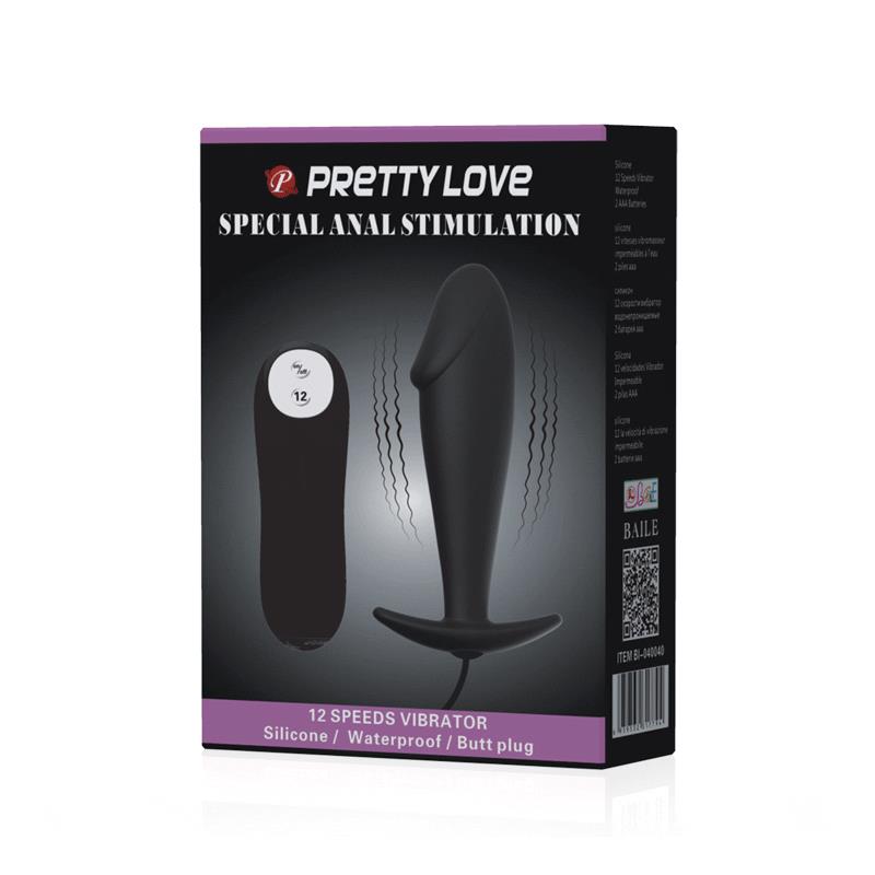 Plug Anal Negro Con Mando