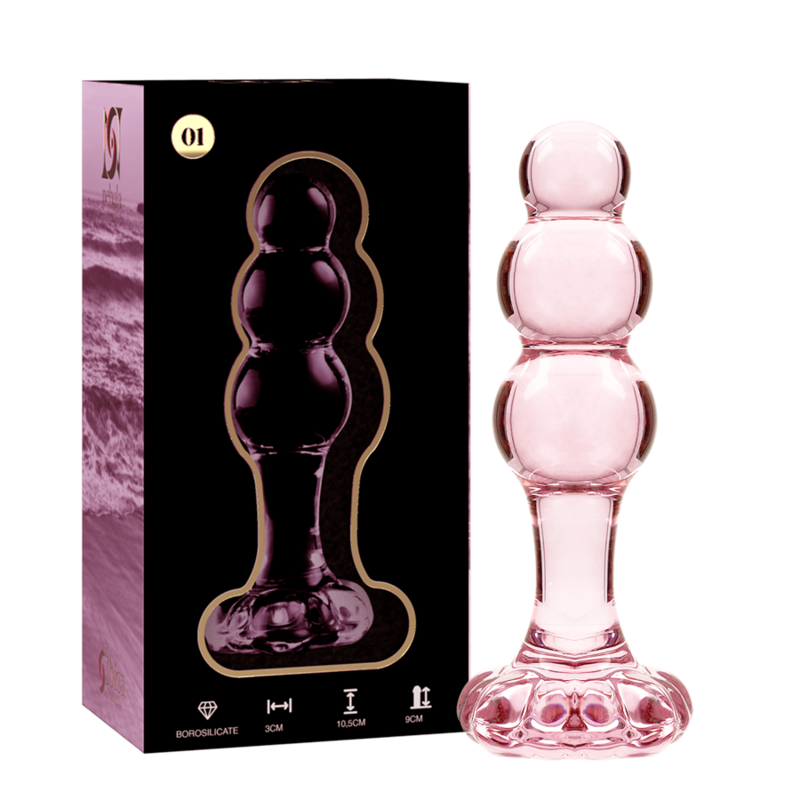 Plug Cristal Nebula Series By Ibiza - Modelo 1 Borosilicato 10.7 X 3 Cm Rosa