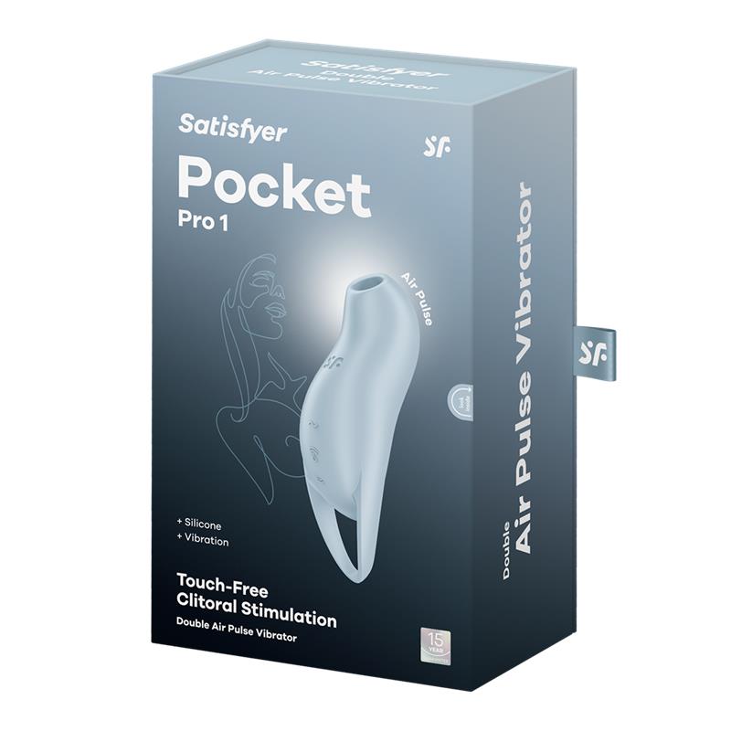 Satisfyer - Pocket Pro 1 Estimulador Clítoris Azul Claro