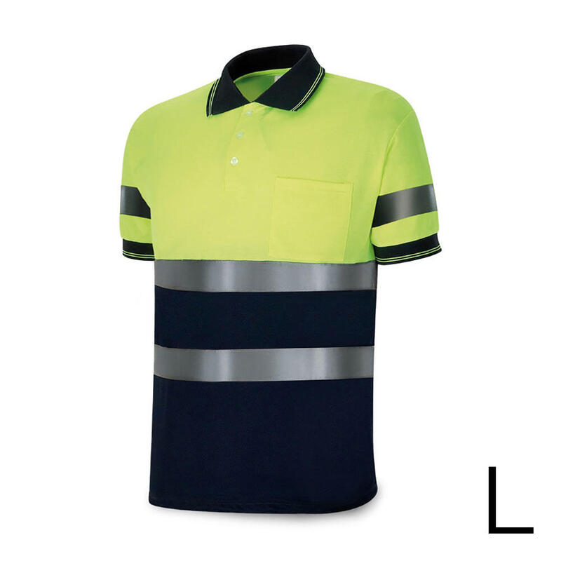Polo Alta Visibilidad Bicolor Manga Corta. Tejido Poliester 160g. Transpirable Talla L 1288pavxmcyfa/L Marca