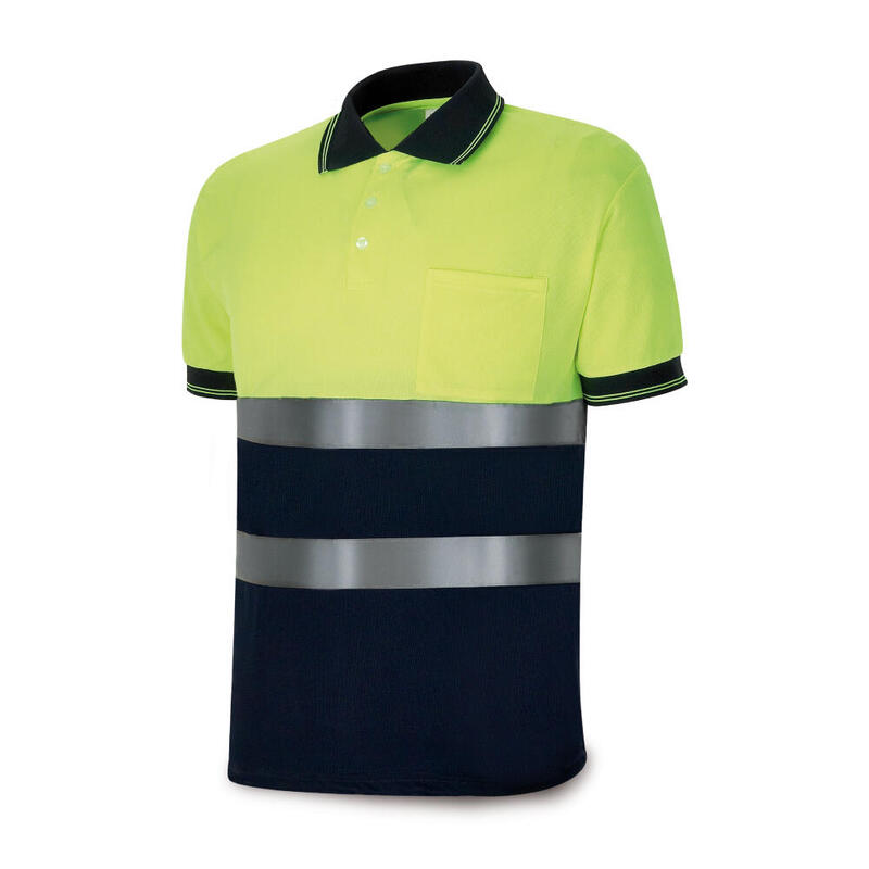 Polo Amarillo Fluorescente, Manga Corta De Alta Visibilidad, M