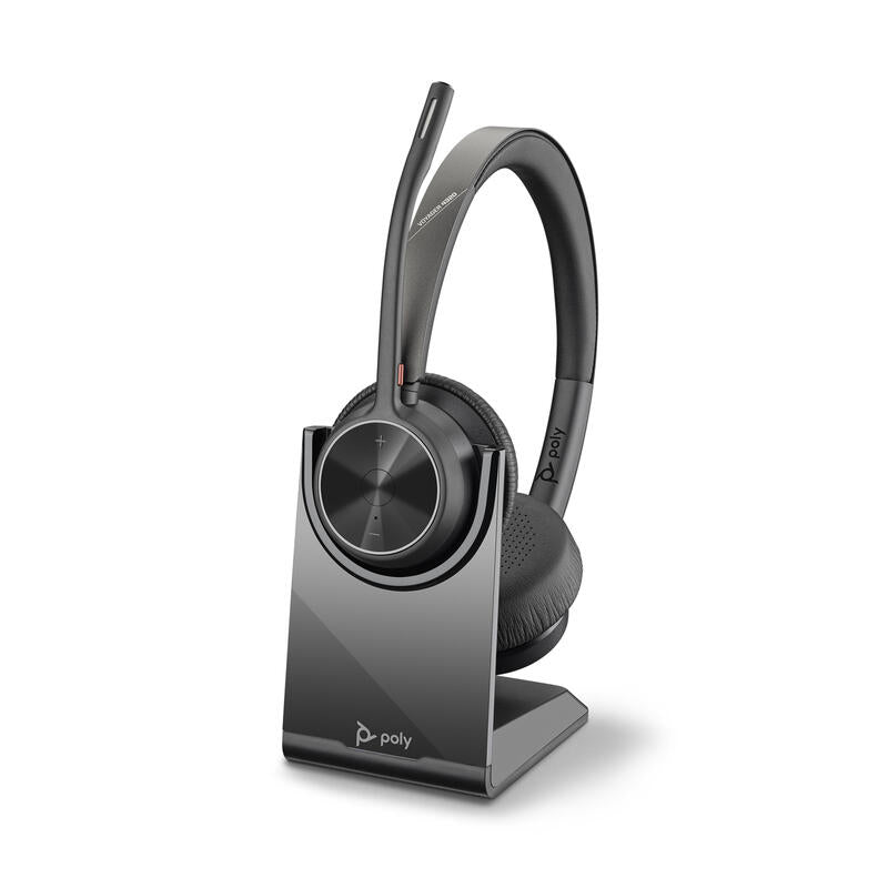 Poly Auriculares Poly Voyager 4300 Uc 4320 Cableado/Inalámbrico De Diadema Estéreo - Biauricular - Cobertor Total De Oreja - 5000 Cm - Bluetooth - 20 Hz A 20 Khz - 150 Cm Cable - Soporte De Carga Incluido - Cancelación De Ruido Micrófono -