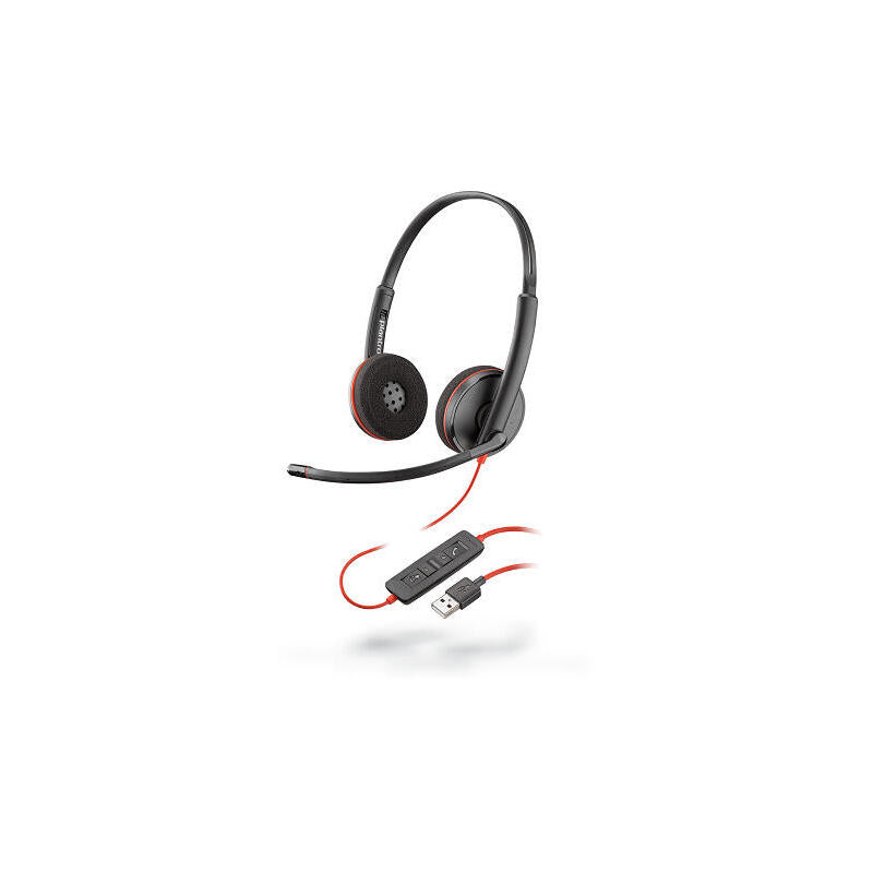 Poly Blackwire 3220 Auriculares Alámbrico Diadema Llamadas/Música Usb Tipo A Negro