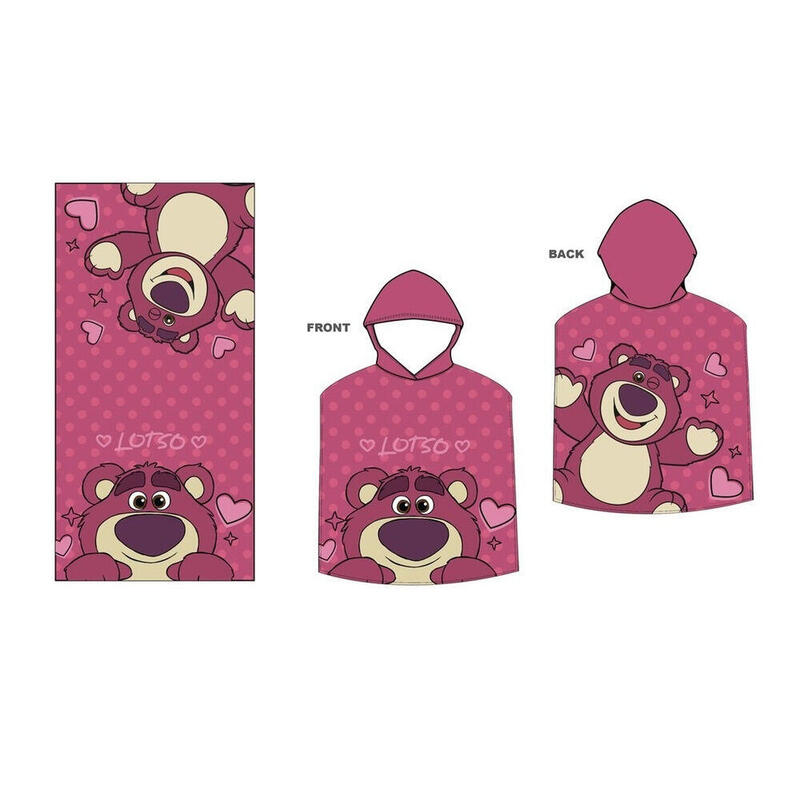 Poncho Toalla Lotso Toy Story Disney Pixar Microfibra