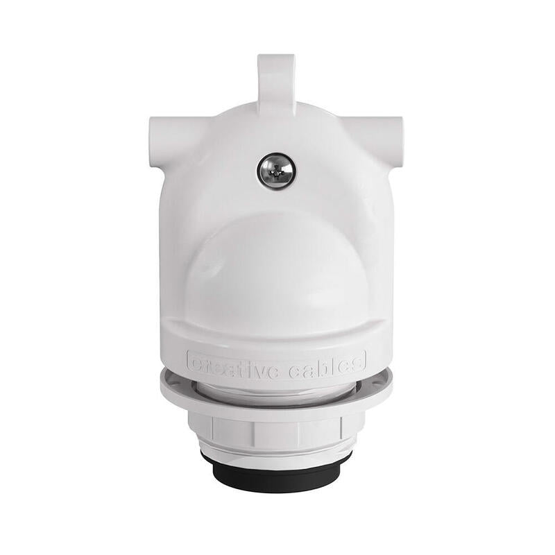 Portalámparas E27 Con Gel Para Exterior Doble Salida Ip65 Blanco
