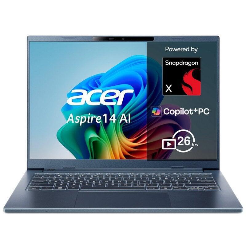 Portátil Acer Aspire 14 Ai 14" Qualcomm Snapdragon X1-26100 16gb 512gb Ssd Adreno Windows 11 Home Teclado Español