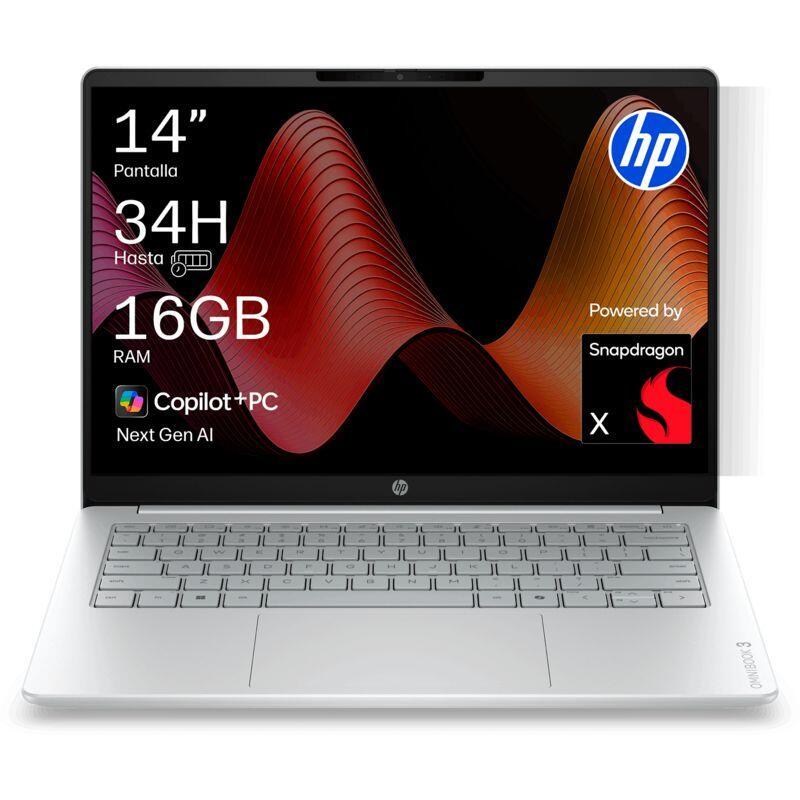 Portátil Hp Omnibook 3 Next Gen Ai 14 Hz0003nsx Copilot+ Pc 14" 2k Snapdragon X X1 26 100 45 Tops 16gb Ram 512 Gb Ssd W11 Home Sin Cargador