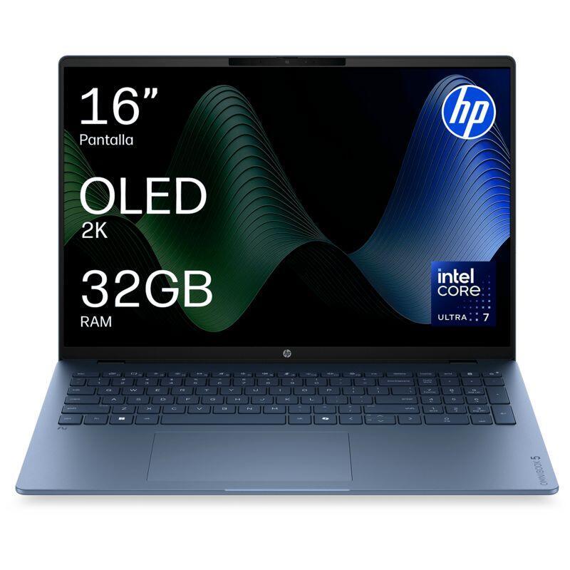 Portátil Hp Omnibook5 Next Gen Ai 16 Bm0004ns Copilot+ Pc 16" 2k Oled Intel Core Ultra 7 355 49 Tops 32gb Ram 1tb Ssd W11 Home Sin Cargador