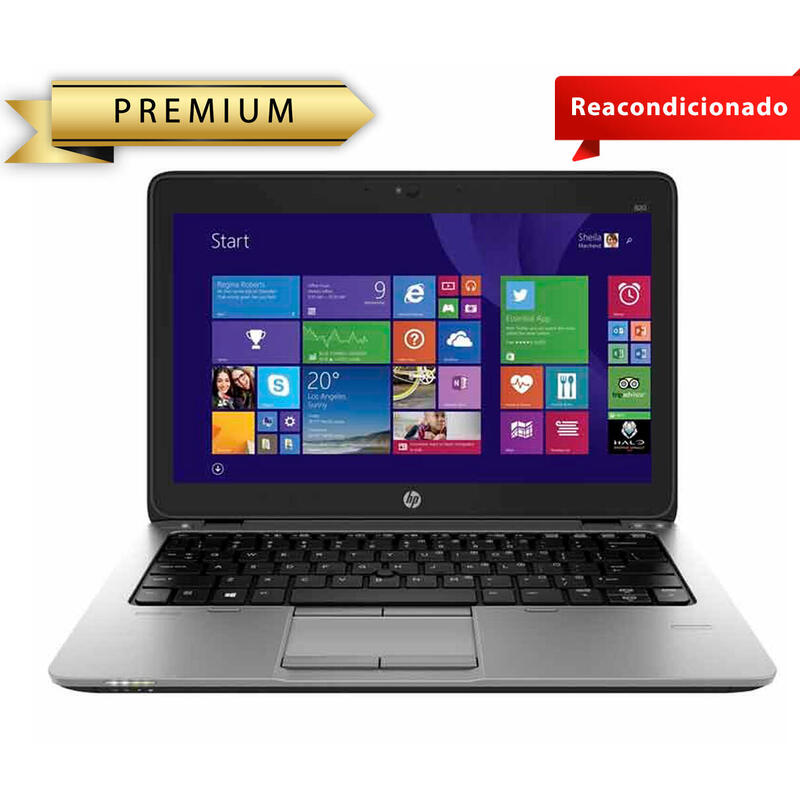 Portatil Reacondicionado Hp Elitebook 820 G2 I5-5300u 8gb 256gb Ssd 12.5"Hd W10p Instalado Teclado Italiano 1 Año De Garantia