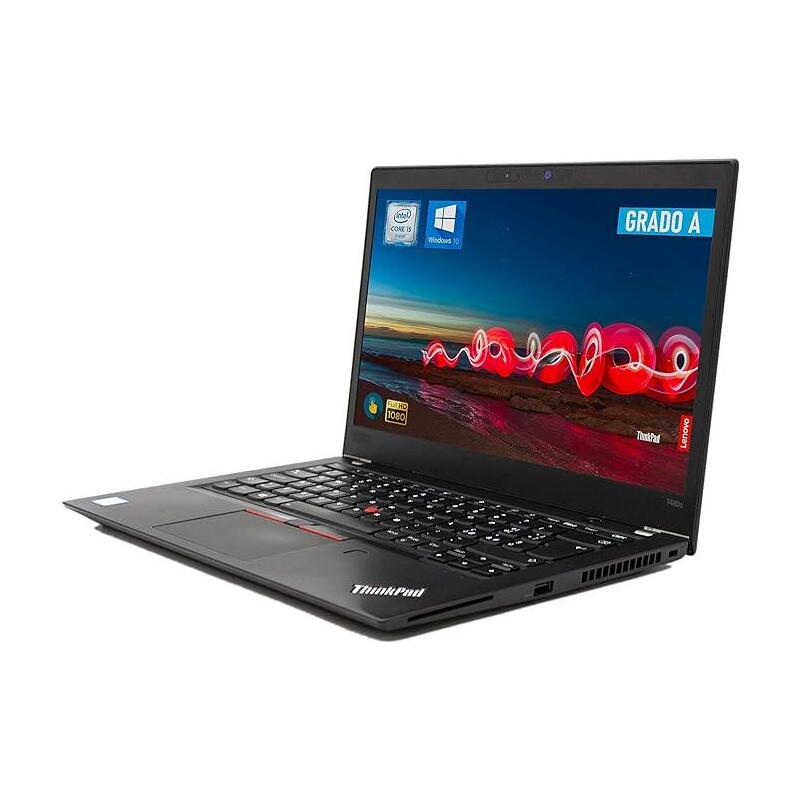 Portatil Reacondicionado Lenovo Thinkpad T480s 14" I5-8350u 8gb 256gb Ssd W11p Instalado Teclado Español 1 Año De Garantia