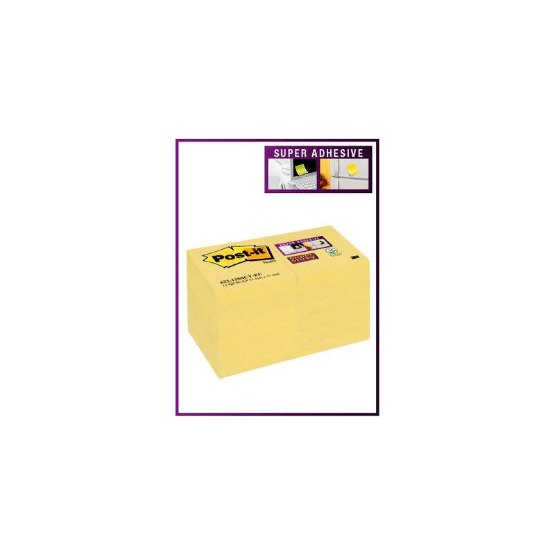 Post-It Blocs Notas 622 Super Sticky Notas Sin Encelofado 47,6 X 47,6 12 -Pack 12-