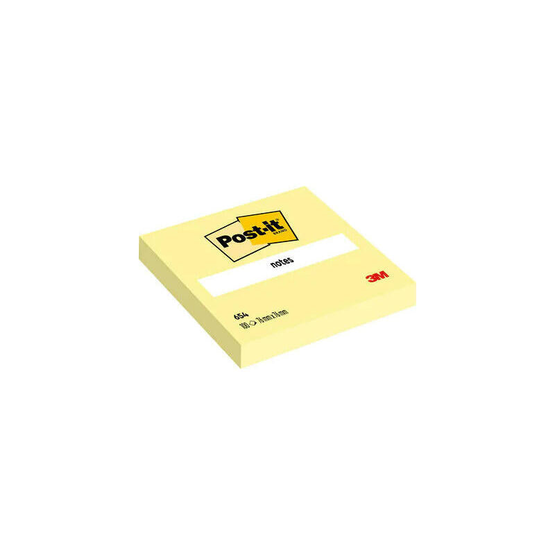 Post-It Blocs Notas 654 Canary Yellow 76x76 -Pack 12-
