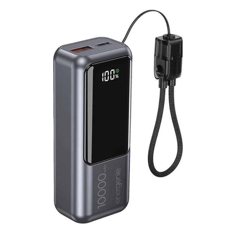 Power Bank Gembird 20 W Compact Fast Charging With Lcd Display 10000 Mah Spacegrey