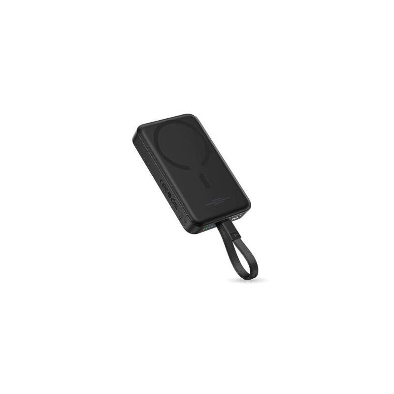 Power Bank Os-Baseus Enerfill Fm11 Magnetic With Built-In Usb Cable 10000mah 30w Moon White