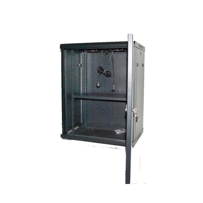 Powergreen Armario Rack 15u 60x60 Con Termostato 2 Ventiladores 1 Bandeja