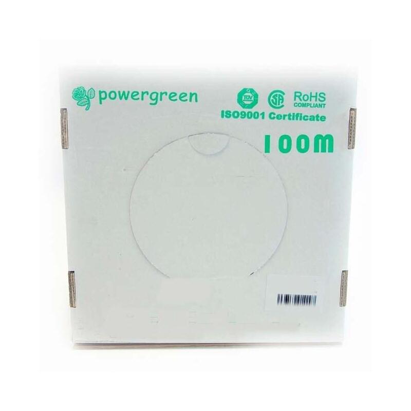 Powergreen Bobina De Cable Cat 6 Ftp 100 Metros 100 M Gris