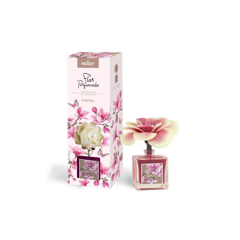 Prady Ambientador Flor Perfumada Sakura - Frasco De Cristal 90ml