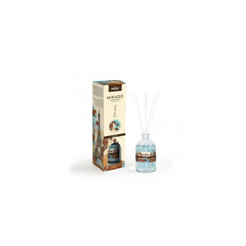Prady Ambientador Mikado Paris Rose & Patchouli - Frasco De Cristal 100 Ml Y Varitas Difusoras