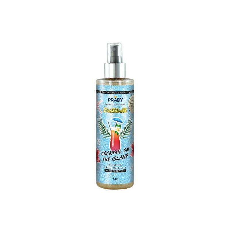 Prady Brilli Brilli Body & Hair Mist Cocktail On The Island - Frasco De 250 Ml - Spray Pulverizador