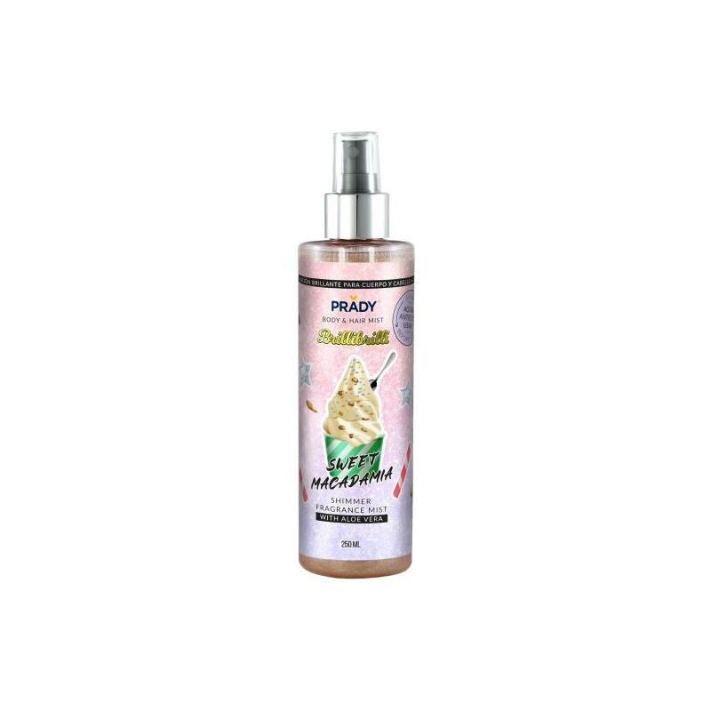Prady Brilli Brilli Body & Hair Mist Sweet Macadamia - Frasco De 250 Ml - Spray Pulverizador