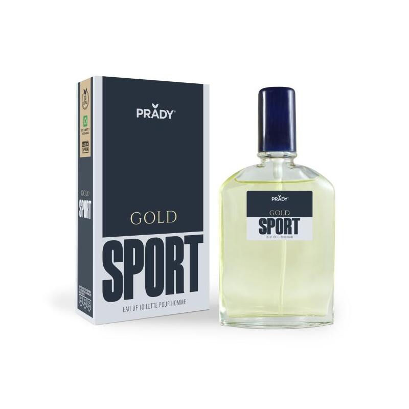 Prady Colonia De Hombre Gold Sport - Frasco De 90 Ml - Spray Pulverizador