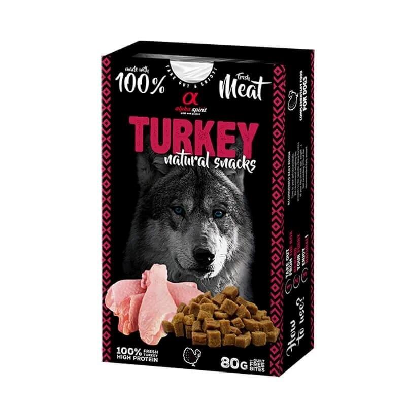 Premio Para Perros Alpha Spirit Pavo Natural Snacks 80g