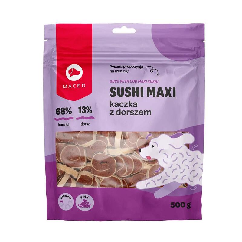 Premio Para Perros Maced Duck With Cod Maxi Sushi 500g
