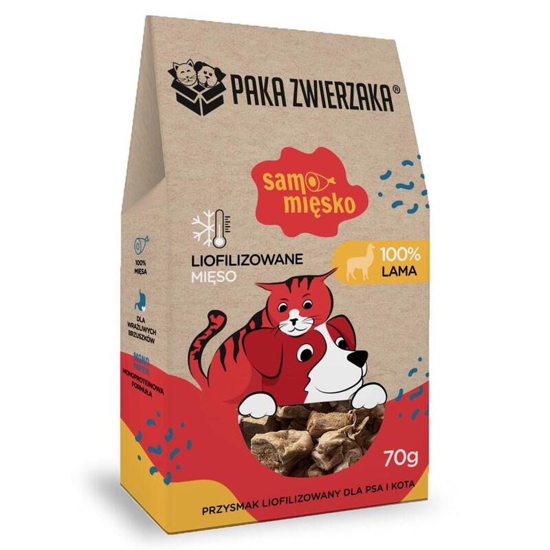 Premio Para Perros Paka Zwierzaka Samo Miesko Lama 70g
