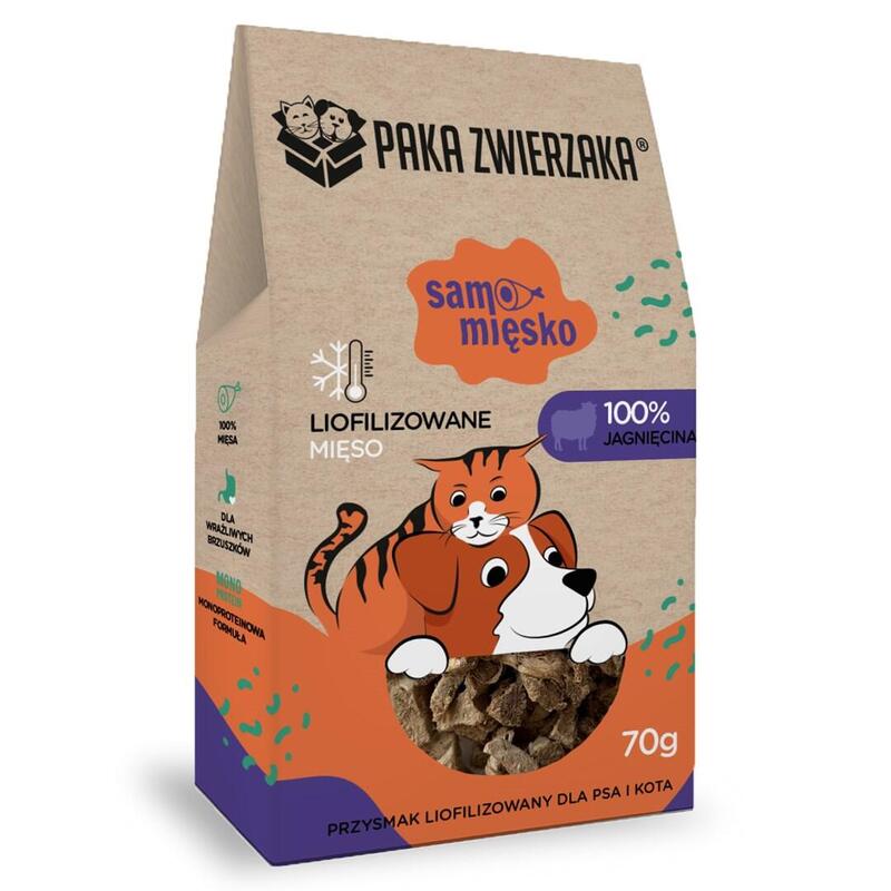 Premio Para Perros Paka Zwierzaka Samo Miesko Lamb 70g