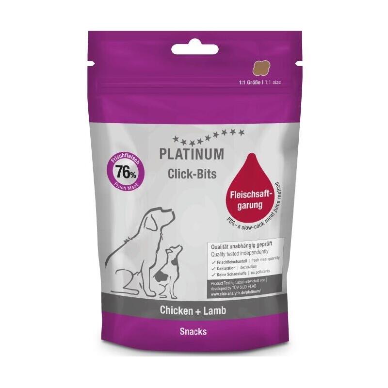 Premio Para Perros Platinum Click-Bits Chicken+Lamb 150g