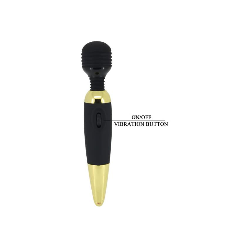Pretty Love Masajeador Power Wand Negro Y Dorado