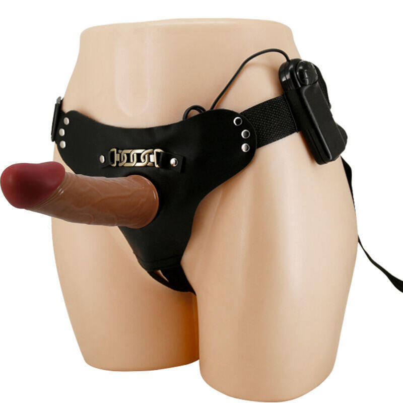 Pretty Love - Starks Harness Briefs Vibración Multi-Velocidad Dildo 17,5 Cm Mulato