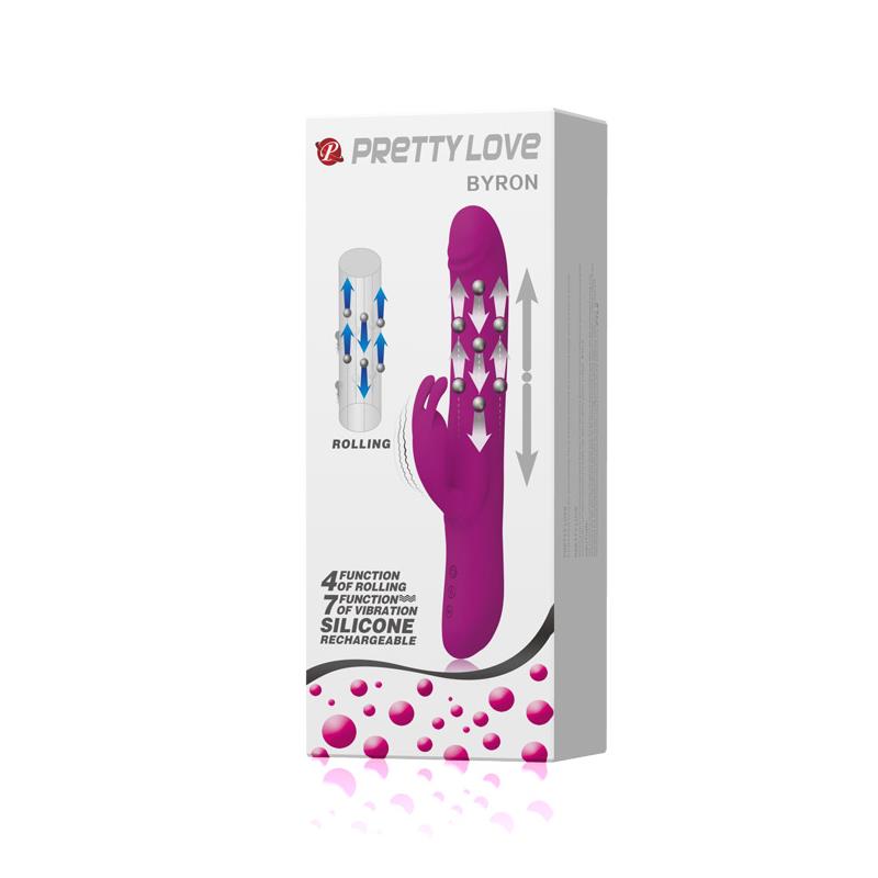 Vibrador Y Rotador Byron Color Púrpura