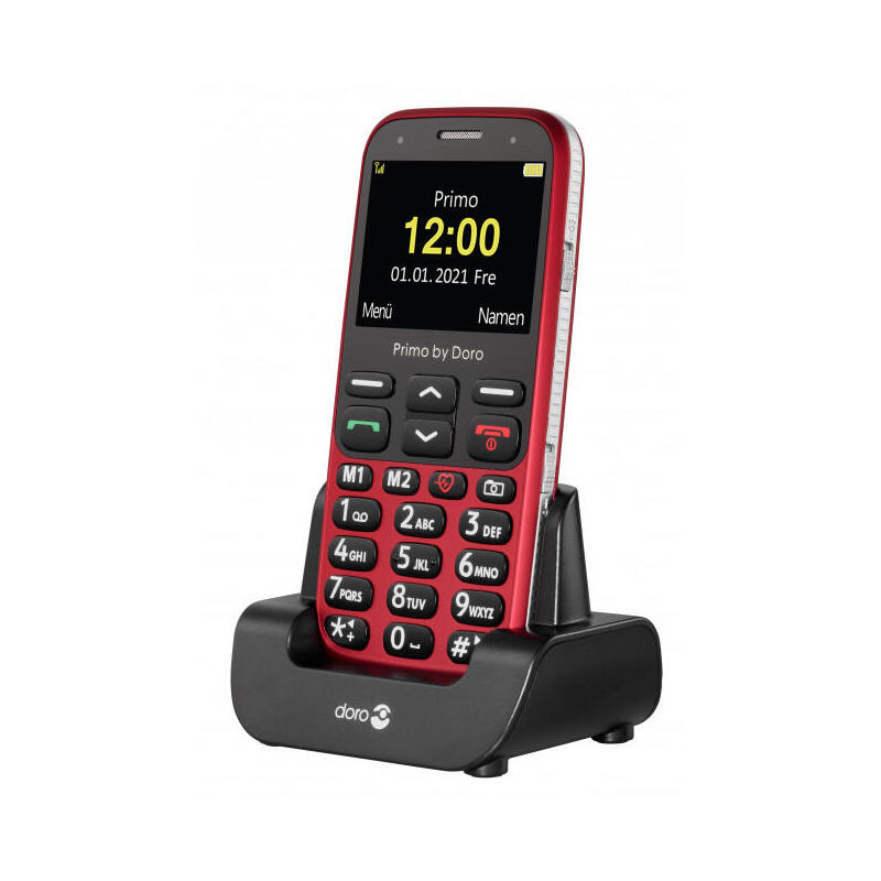 Primo By Doro 368 Teléfono Móvil Con Botones Grandes Botón De Pánico Rojo