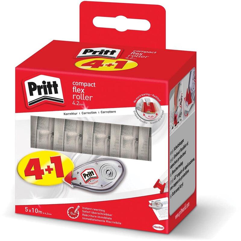 Pritt Korrektur Roller Compact Flex Roller 4.2 Ecopack 4+1 Retail