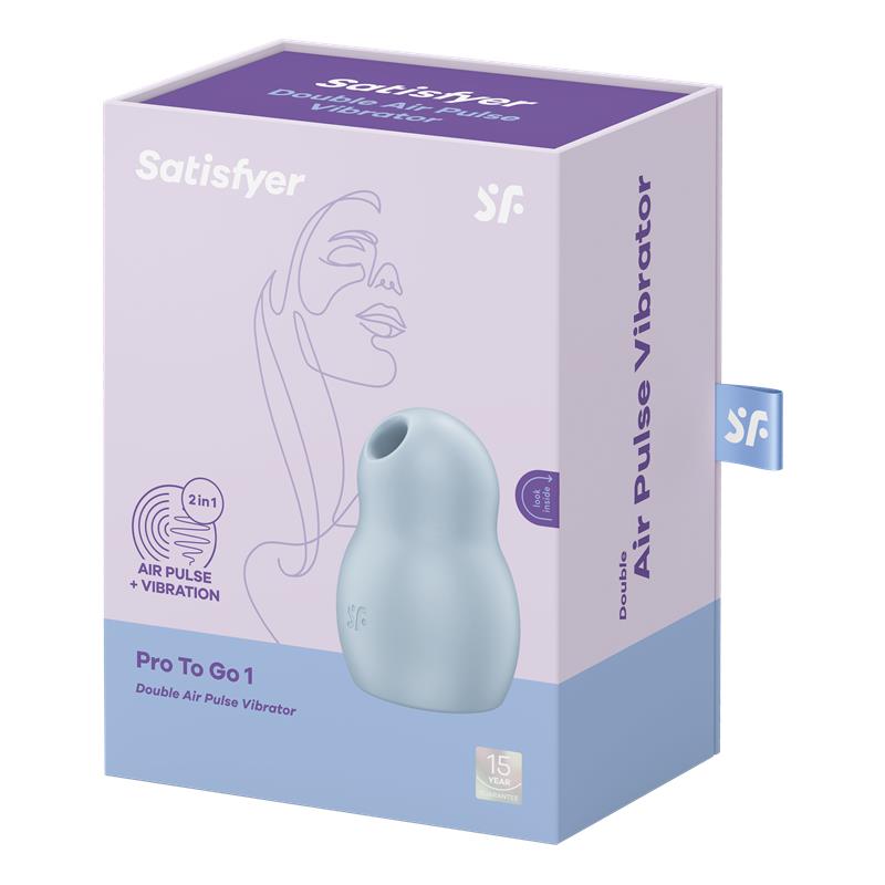 Satisfyer - Pro To Go 1 Estimulador Y Vibrador Doble Azul