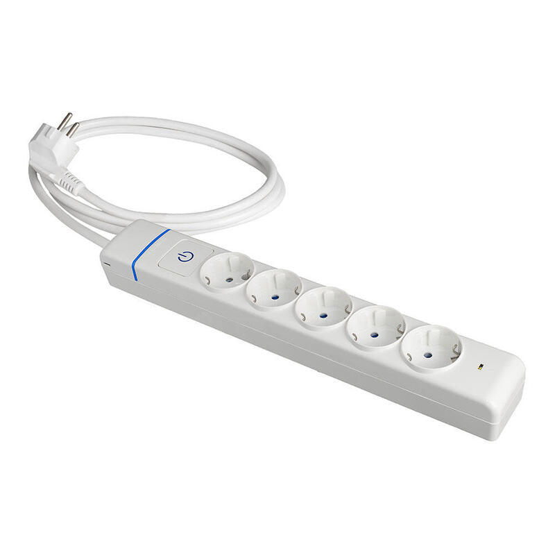 Prolongador Con 5 Tomas 2p+T, 16a 250v. Máx.3680w 850°C Gwt. 51ils Solera