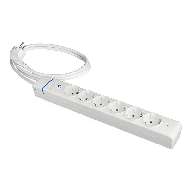 Prolongador Con 6 Tomas 2p+T, 16a 250v. Máx.3680w 850°C Gwt. 61ils Solera