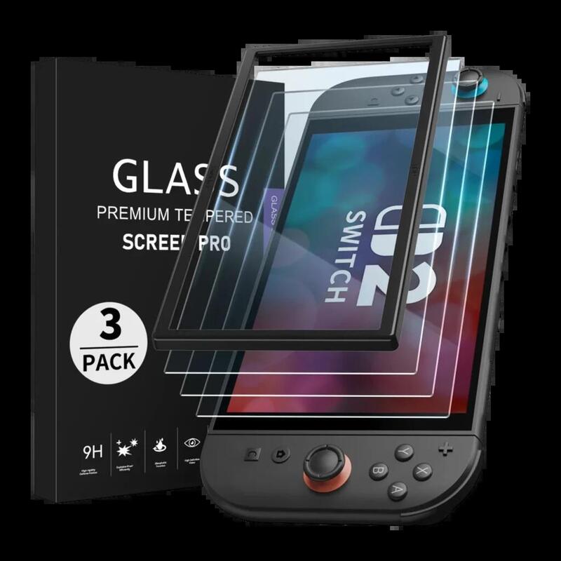 Protector De Pantalla Funlab Para Switch 2 (3 Unidades + Herramienta Para Colocar La Lámina)
