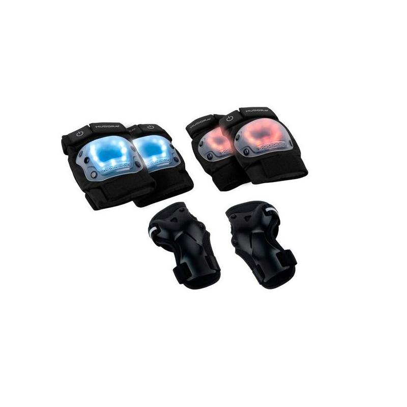 Protectores Led Hudora Negros, Tamaño. Metro 83011/00