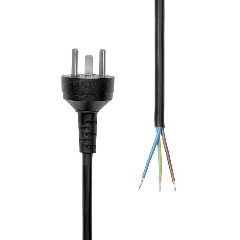 Proxtend Power Cord Denmark Edb To Open End 1m Black